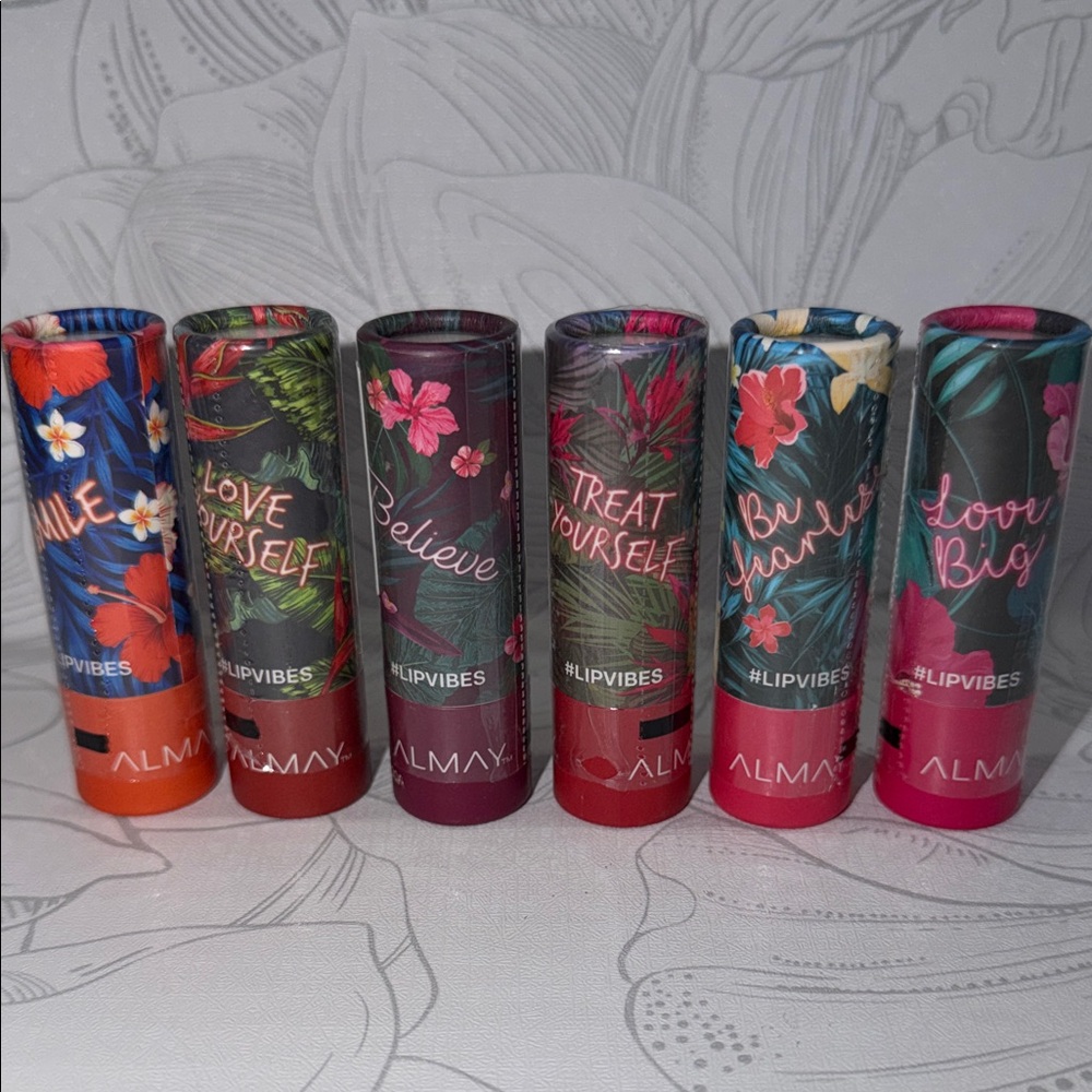 Almay Lip Vibes Collection - Bold and Bright Shades 6pc Lot